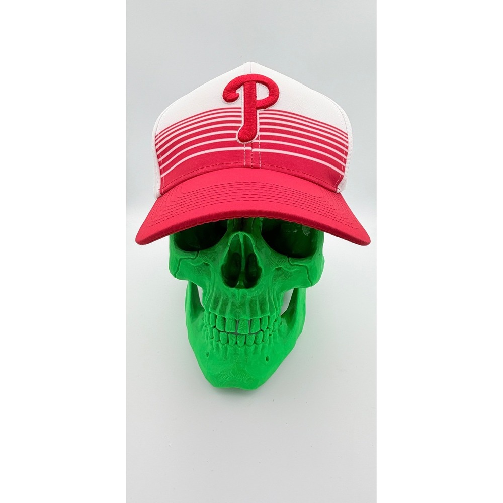 Philadelphia Phillies Hat Red White Striped RPET Recycled Snapback PGW Logo Cap